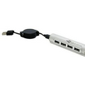 Retractable USB 4-Port Hub 2.0